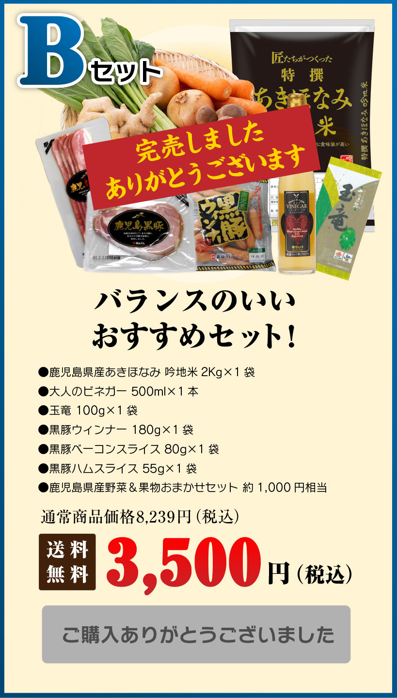 福BOX Bセット　送料無料3,500円（税込）